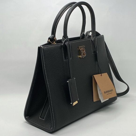 Burberry Black Mini Frances TB Plaque Tote Bag - Picture 5 of 16